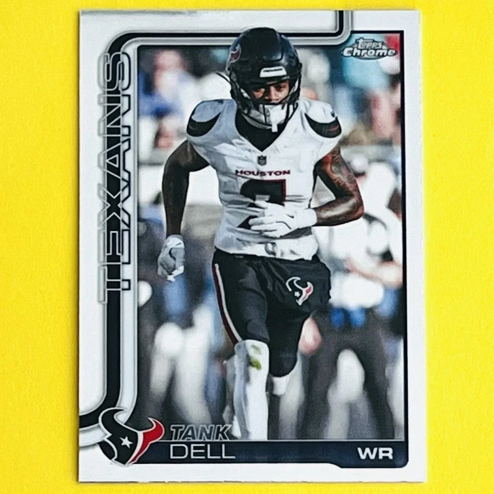 2025 Topps Chrome NFL Football Tank Dell #123 Houston Texans Base Card